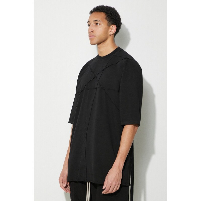 Bavlněné tričko Rick Owens Jumbo T-Shirt černá barva, DU01D1274.RIGET1.09