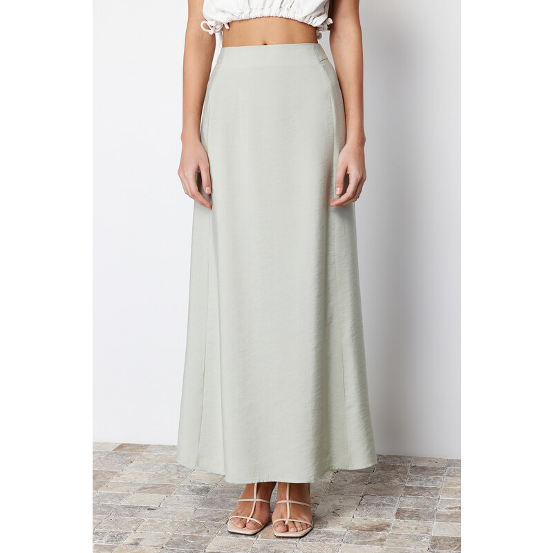 Trendyol Mint Modal A-line Maxi Length Woven Skirt