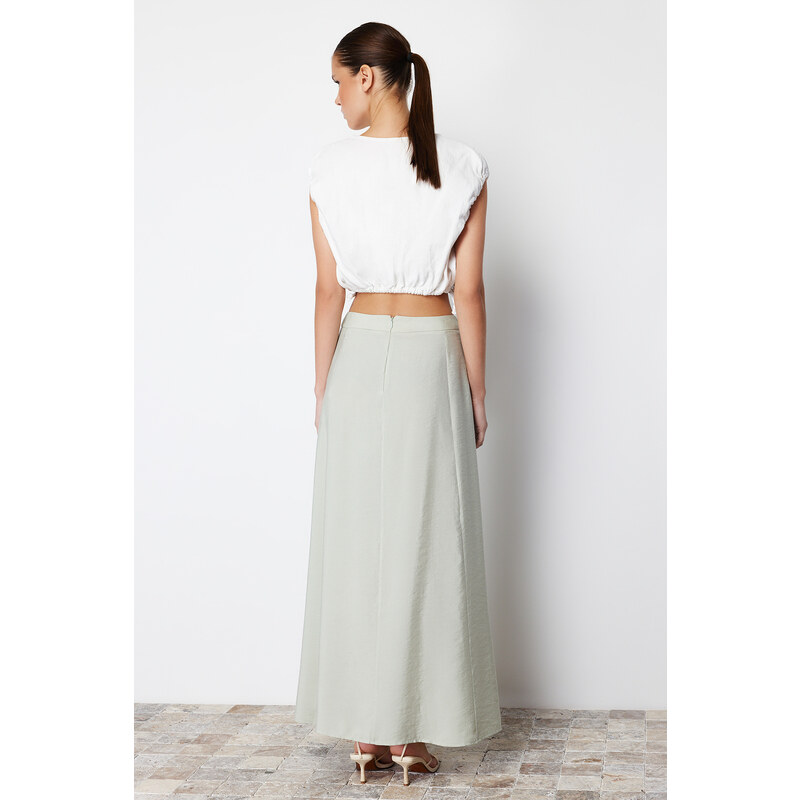 Trendyol Mint Modal A-line Maxi Length Woven Skirt