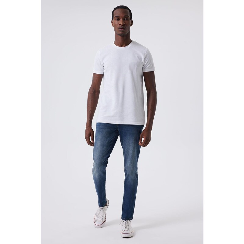 Lee Cooper Twingos 6 Men's Pique O Neck T-Shirt White