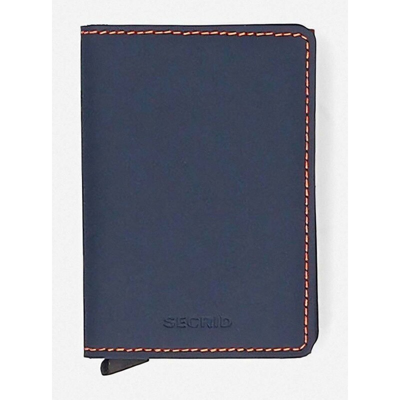 Peněženka Secrid Slimwallet Matte SM-Nightblue & Orange tmavomodrá barva