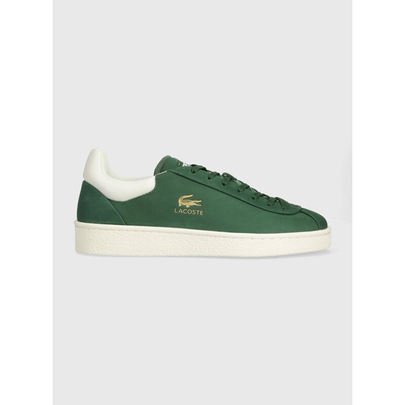 Sneakers boty Lacoste Baseshot Premium Leather zelená barva, 47SMA0040