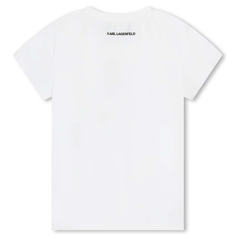 Dětské bavlněné tričko Karl Lagerfeld černá barva
