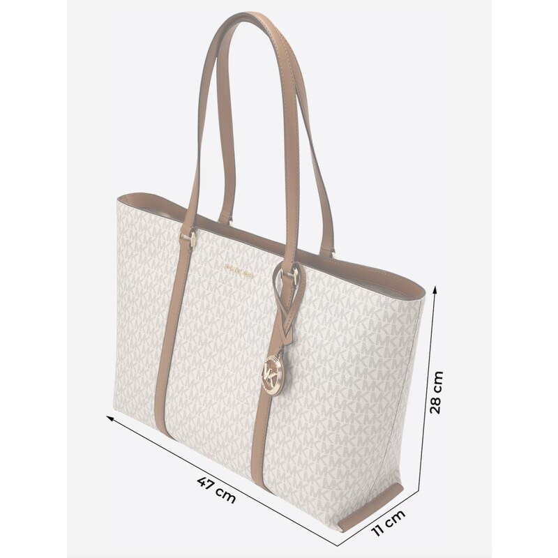 Michael Kors shopper tote kabelka Temple logo vanilla