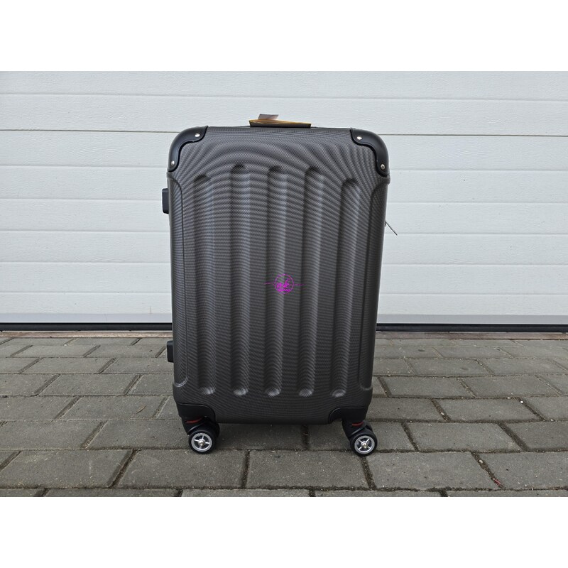 palubní cestovní skořepinový kufr malý - tmavě šedá