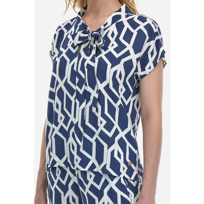 LA MARTINA WOMAN SHIRT S/S PRINTED POPELI HALENKA AWC008