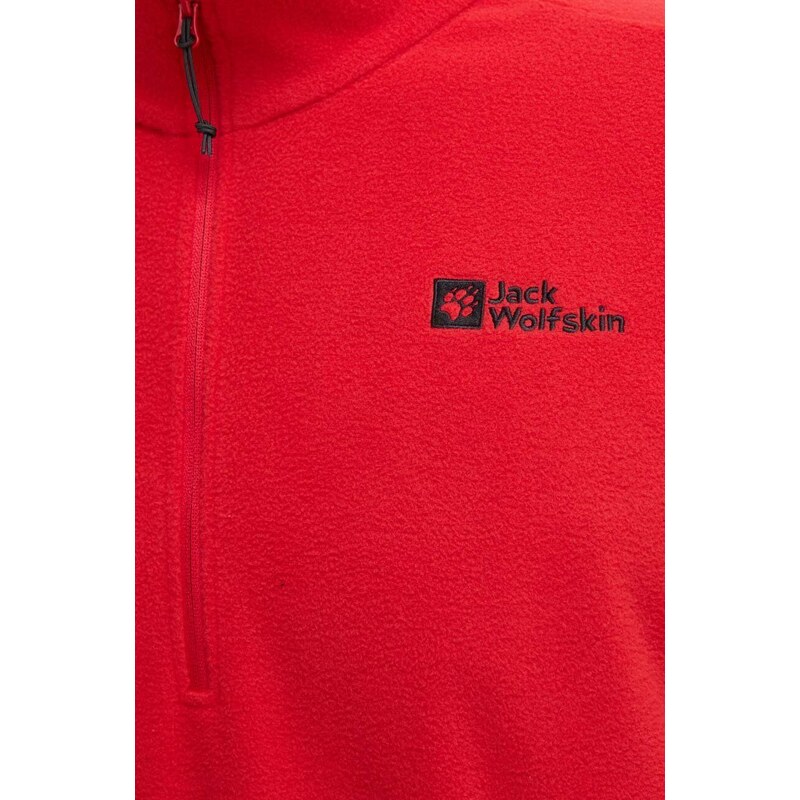 Sportovní mikina Jack Wolfskin Taunus červená barva, 1709522