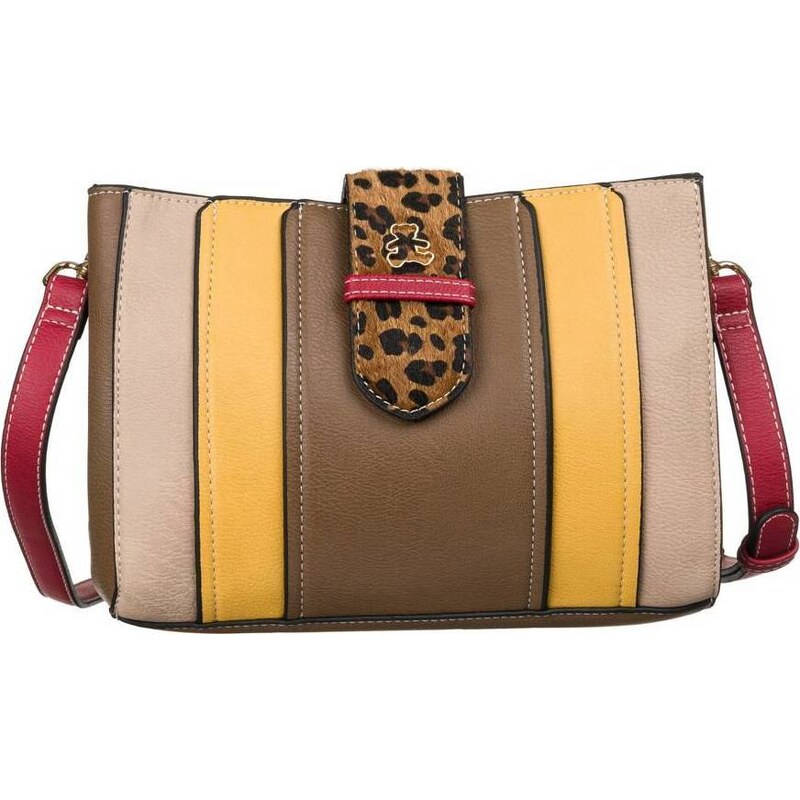 BASIC LULUCASTAGNETTE VÍCEBAREVNÁ CROSSBODY KABELKA SONITA COL-2 Béžová