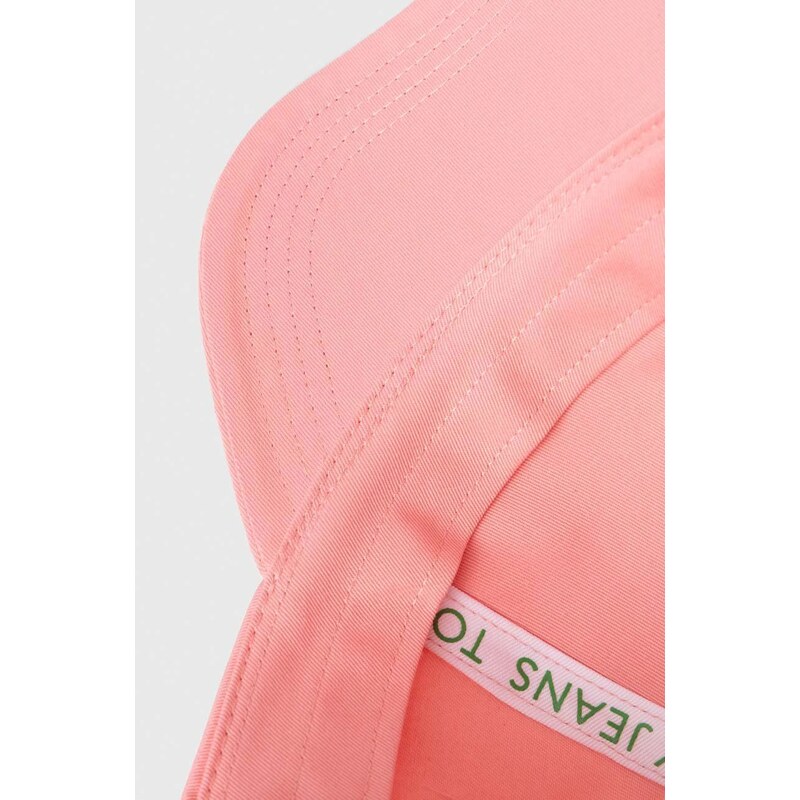 Bavlněná baseballová čepice Tommy Jeans růžová barva