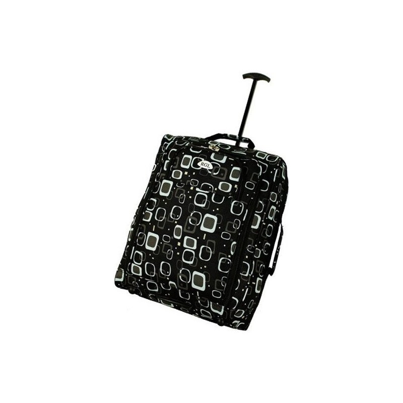 Cestovní taška na kolečkách M14– černá se vzorem