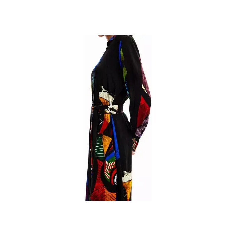 Dámské šaty DESIGUAL 24SWVW72 2000 VEST_DREAM_ LACROIX 2000 BLACK