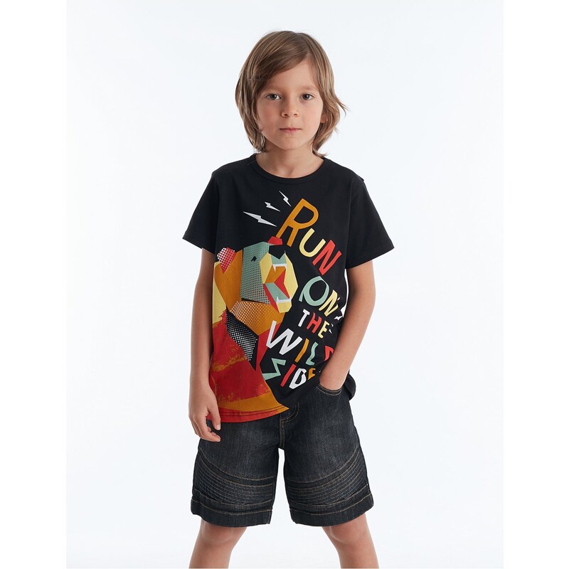 mshb&g Wild Side Boy's T-shirt Denim Shorts Set