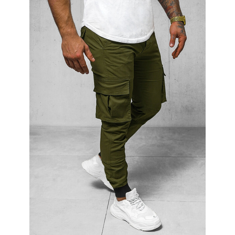 Pánské cargo jogger kalhoty zelené OZONEE NB/MP0208MVZ