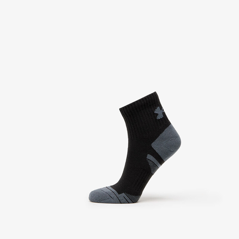 Pánské ponožky Under Armour Performance Cotton 3-Pack QTR Socks Black