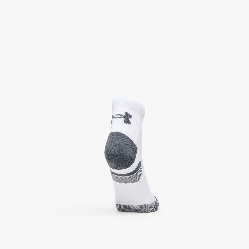 Pánské ponožky Under Armour Performance Cotton 3-Pack QTR Socks White