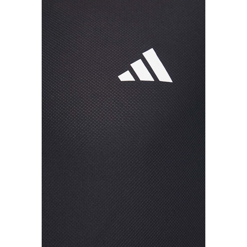 Běžecké triko s dlouhým rukávem adidas Performance Own the Run černá barva, s potiskem, IN1486
