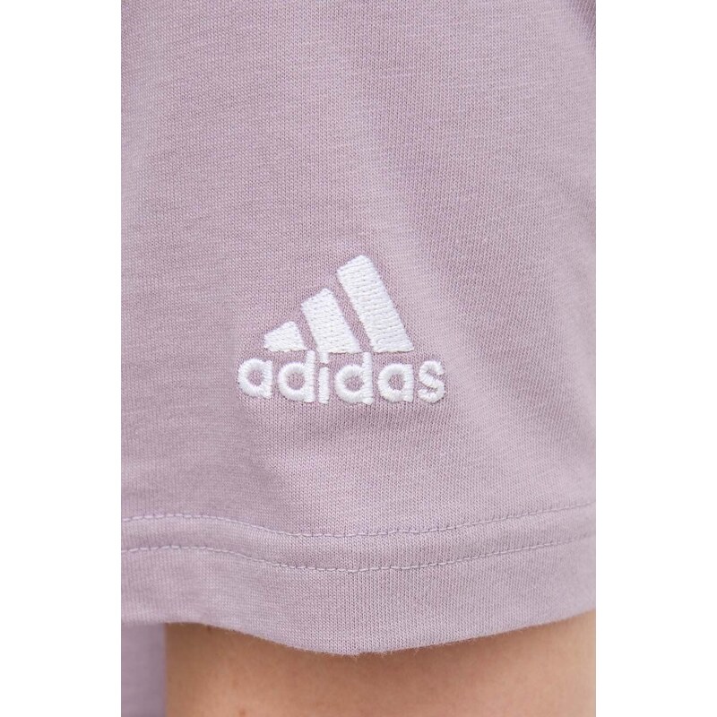 Bavlněné tepláky adidas fialová barva, IR5379