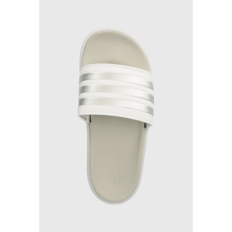 Pantofle adidas Adilette Platform dámské, bílá barva, na platformě, IE9703