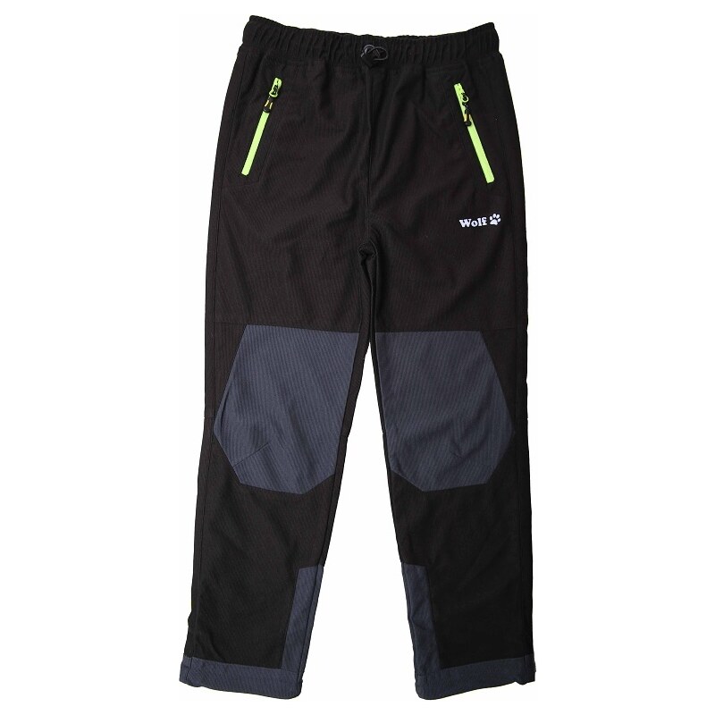 Chlapecké outdoorové kalhoty černé Wolf T2453