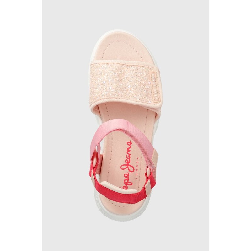 Dětské sandály Pepe Jeans VENTURA SANDAL růžová barva