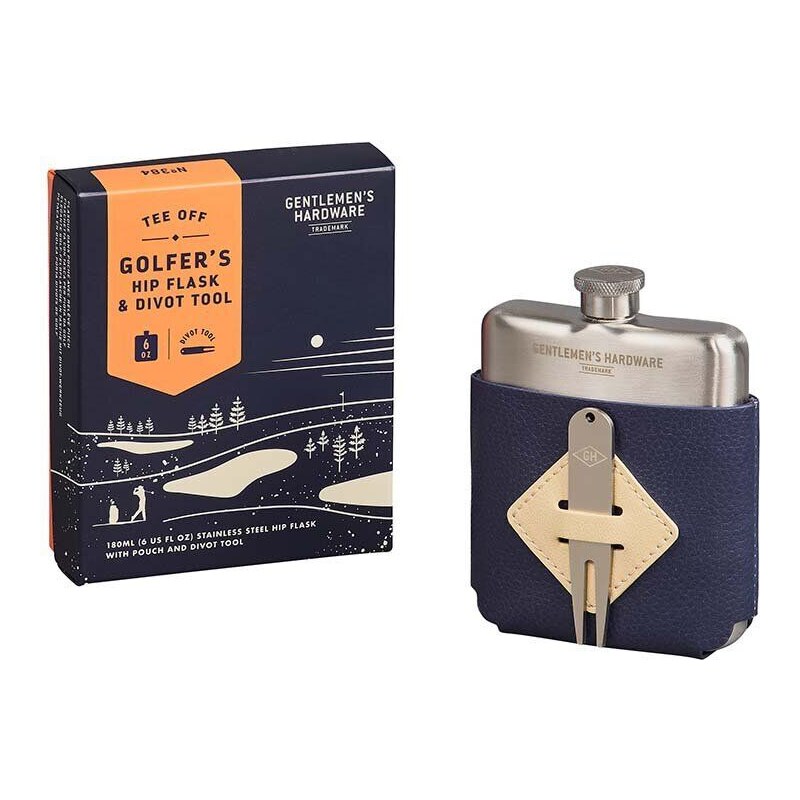 Náprsní láhev Gentlemen's Hardware Golfers Hip Flask & Divot Tool