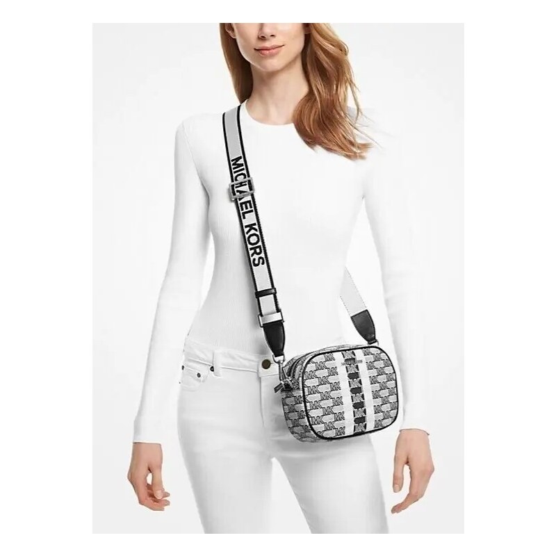 Michael Kors jet set travel oval crossbody černá multi