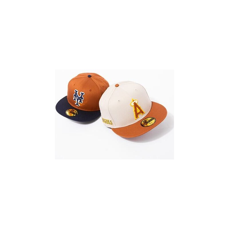 Kšiltovka New Era 59FIFTY MLB Boucle New York Mets Caramel Brown / Navy / Stone