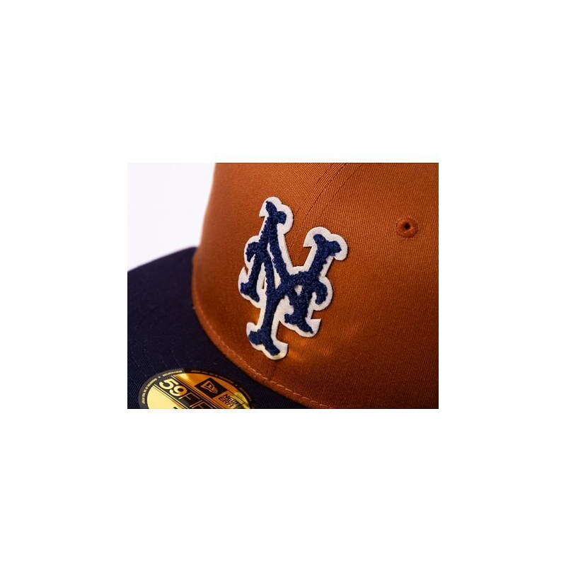 Kšiltovka New Era 59FIFTY MLB Boucle New York Mets Caramel Brown / Navy / Stone