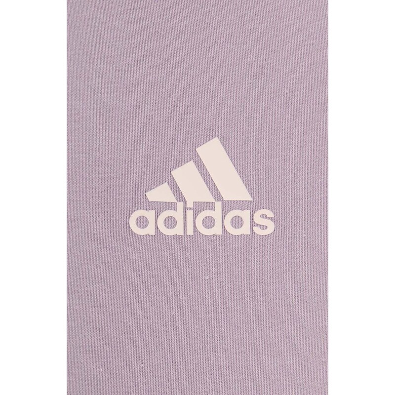Legíny adidas dámské, fialová barva, vzorované, IR5334