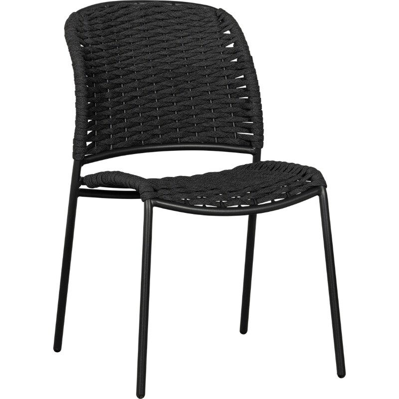 Hoorns Set dvou černých hliníkových zahradních židlí Tiga