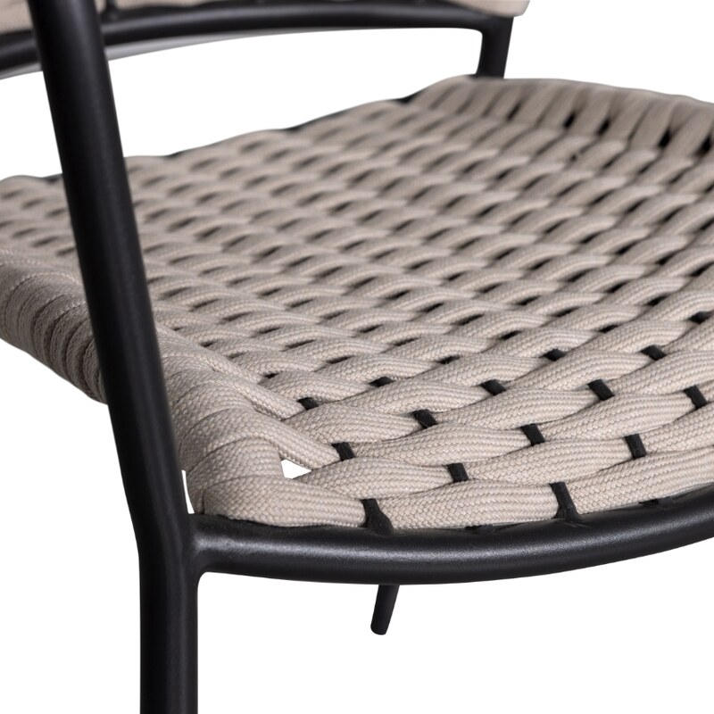 Hoorns Béžová hliníková zahradní židle Tiga s područkami