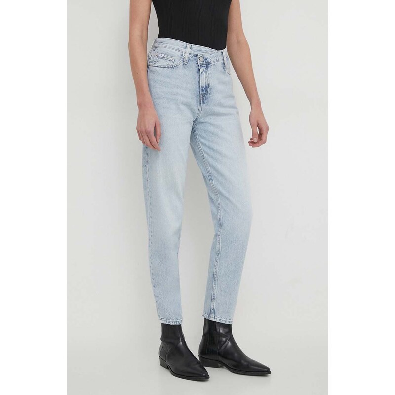 Džíny Calvin Klein Jeans Mom Jean dámské, high waist