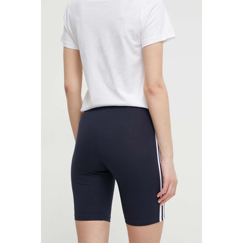 Kraťasy adidas dámské, tmavomodrá barva, s aplikací, medium waist, HF5955