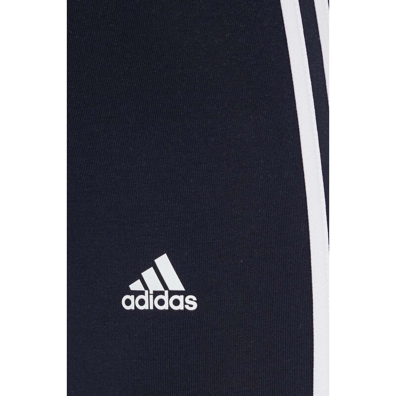 Kraťasy adidas dámské, tmavomodrá barva, s aplikací, medium waist, HF5955