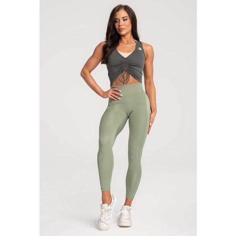 Sportovní legíny Gym Glamour Hedge Green