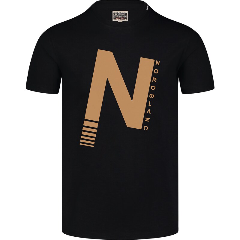 Nordblanc Černé pánské bavlněné tričko CAPITAL