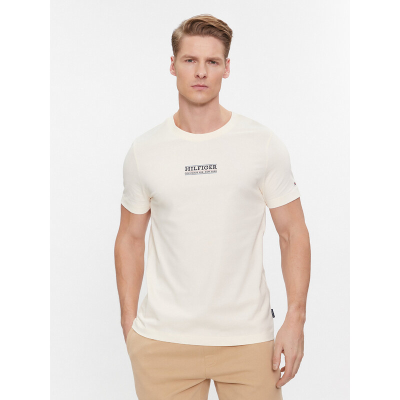 Tommy Hilfiger pánské krémové tričko