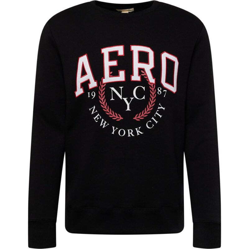 AÉROPOSTALE Mikina NYC 1987 červená / černá / bílá
