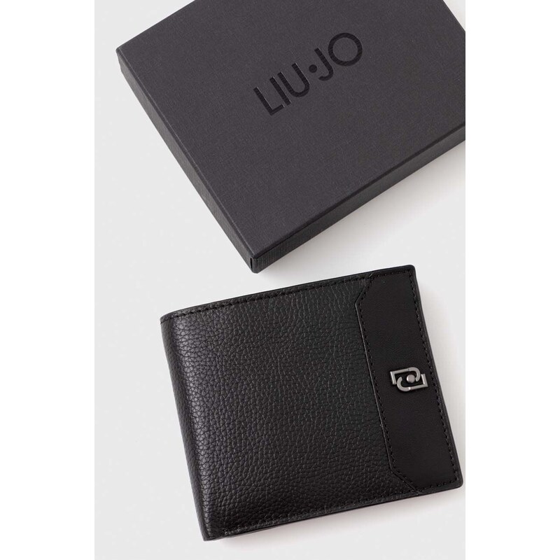 Kožená peněženka Liu Jo černá barva