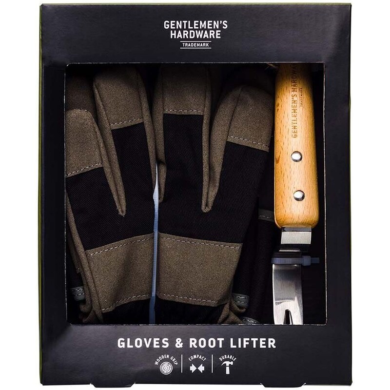 Zahradnický set Gentlemen's Hardware Leather Gloves & Root Lifter 2-pack