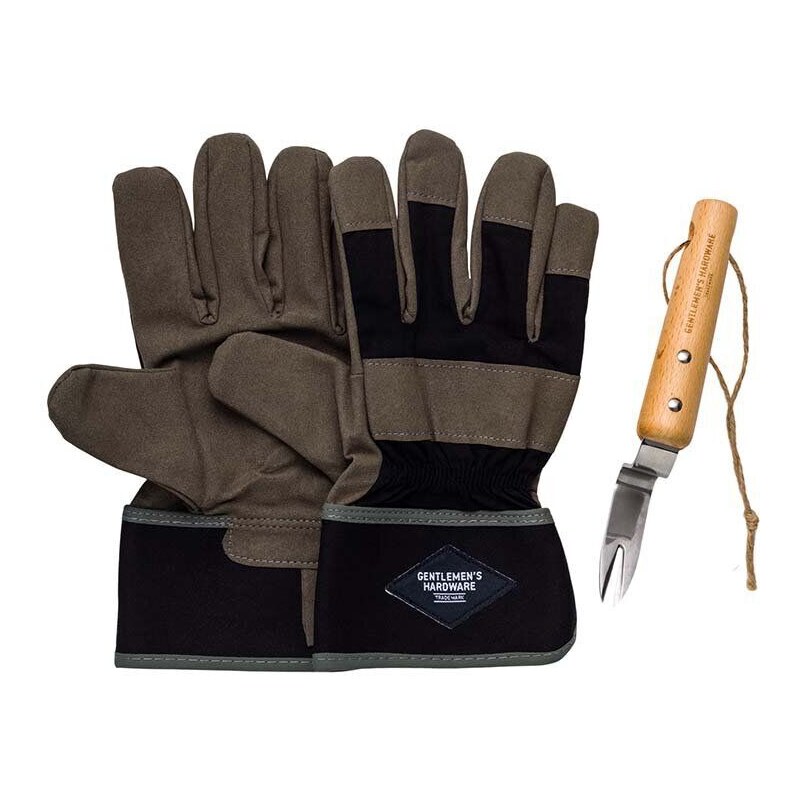 Zahradnický set Gentlemen's Hardware Leather Gloves & Root Lifter 2-pack