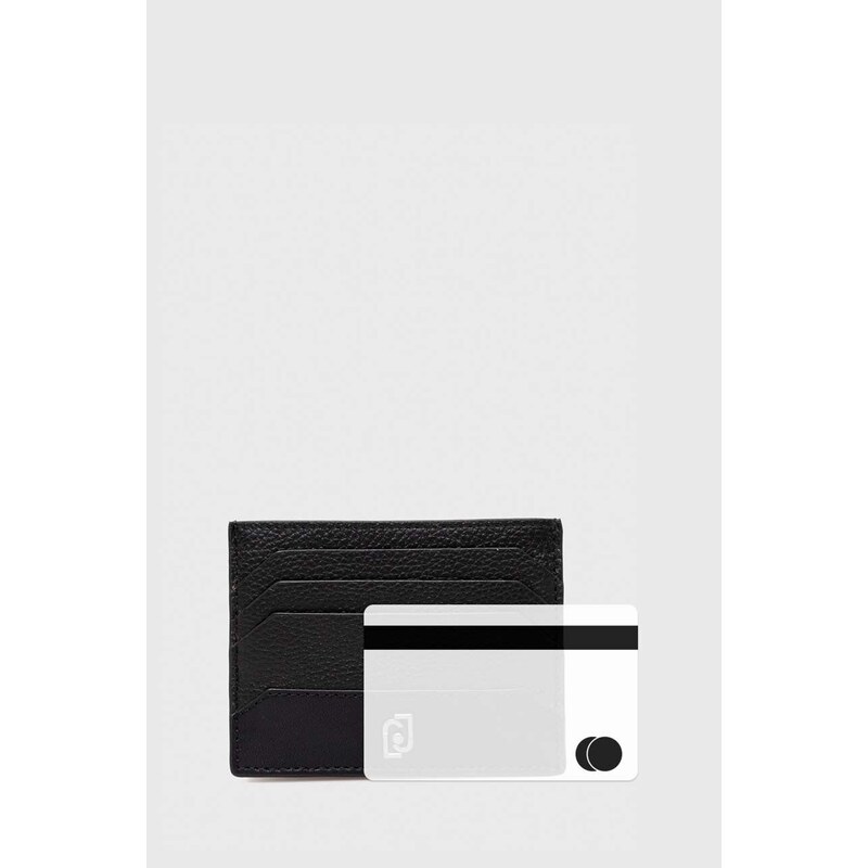 Kožené pouzdro na karty Liu Jo černá barva