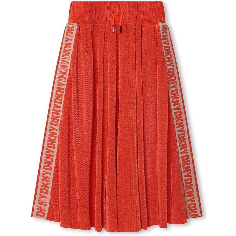 Dětská sukně Dkny oranžová barva, midi, áčková
