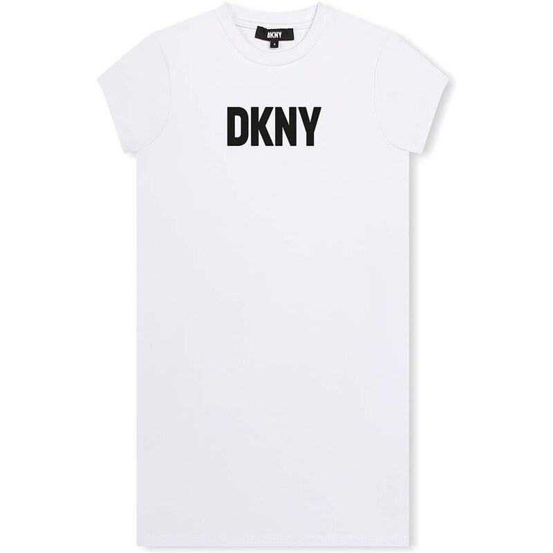 Dívčí šaty Dkny zelená barva, mini