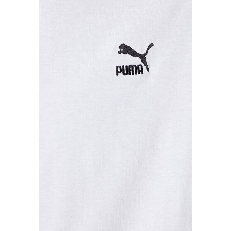 Bavlněné tričko Puma bílá barva, s aplikací, 679187