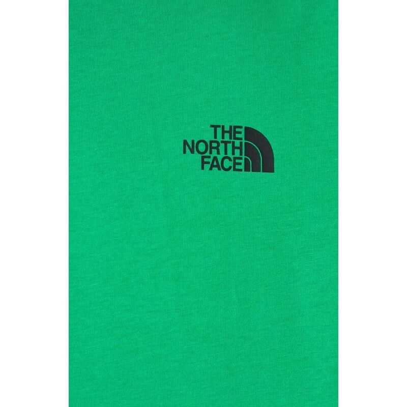 Tričko The North Face M S/S Simple Dome Tee zelená barva, s potiskem, NF0A87NGPO81