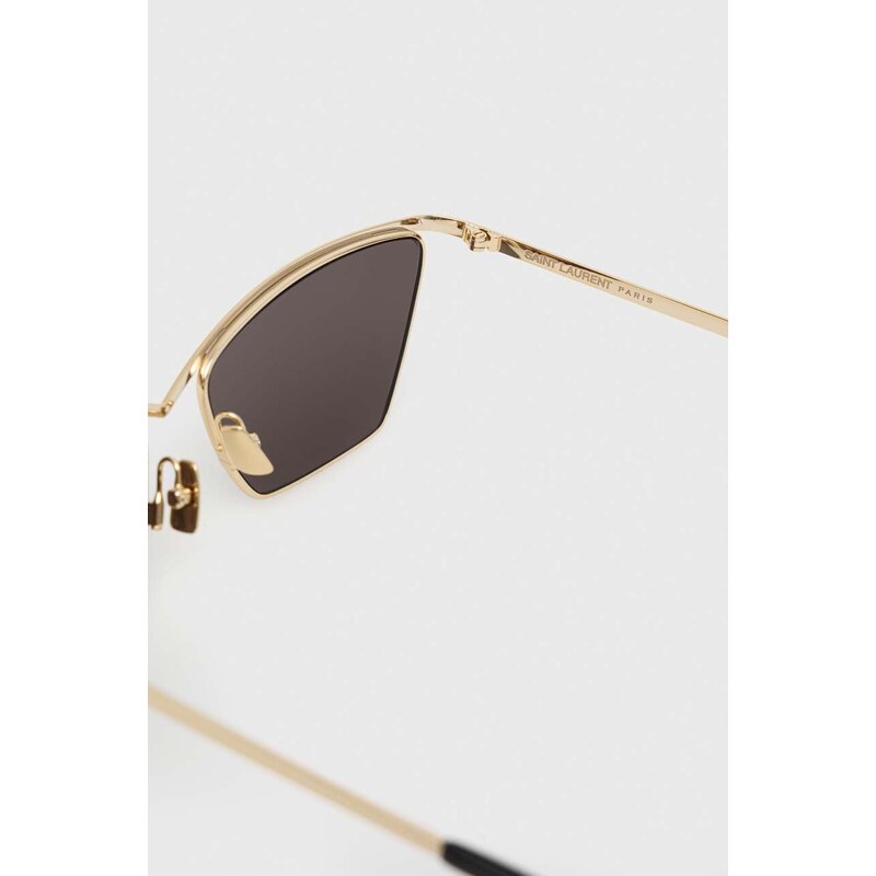 Sluneční brýle Saint Laurent dámské, zlatá barva, SL 637