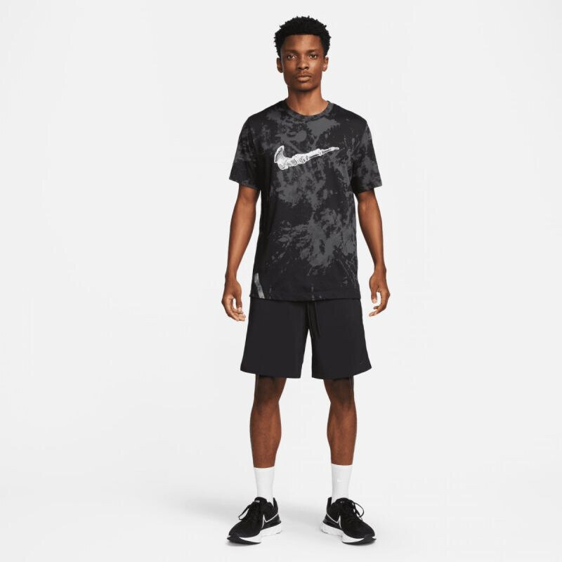 Nike M NK DF TEE RUN DIVISN AOP BLACK