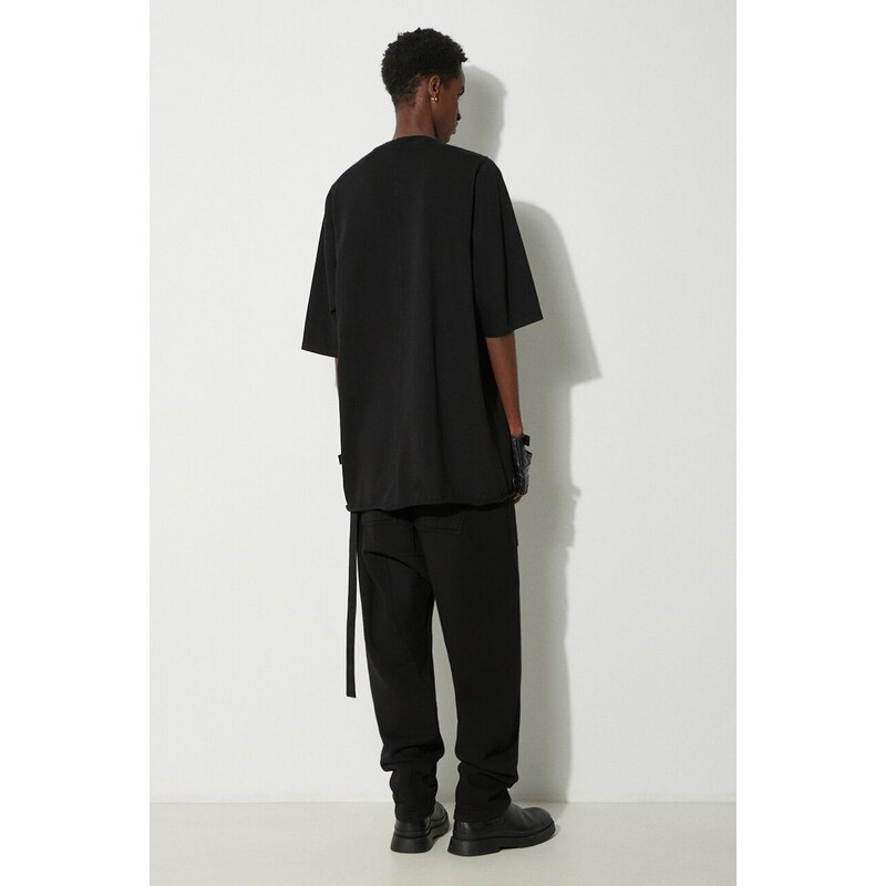 Bavlněné tričko Rick Owens Jumbo T-Shirt černá barva, DU01D1274.RIG.09