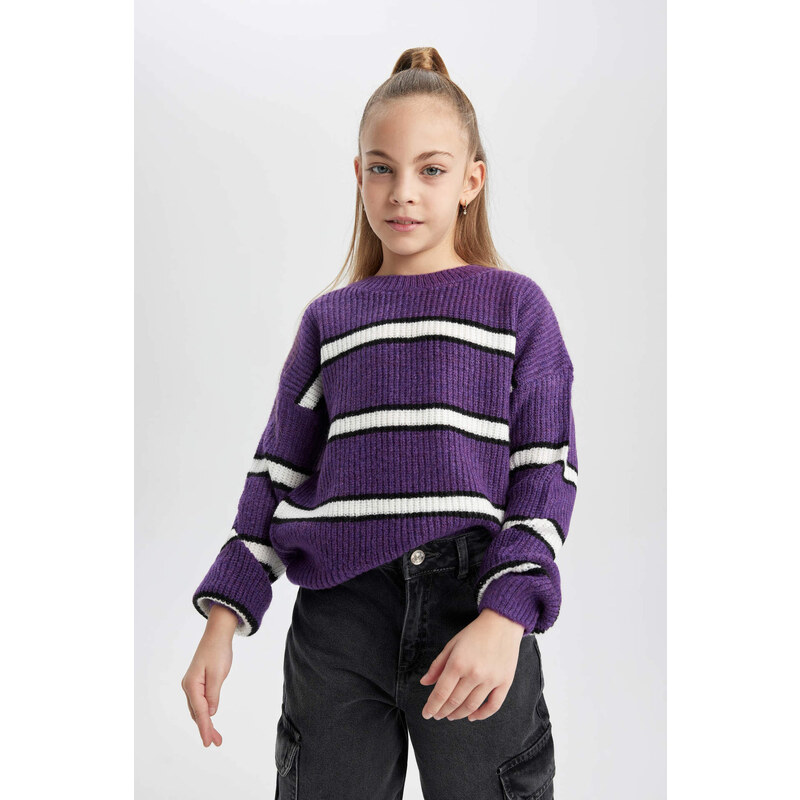 DEFACTO Girl Regular Fit Crew Neck Pullover